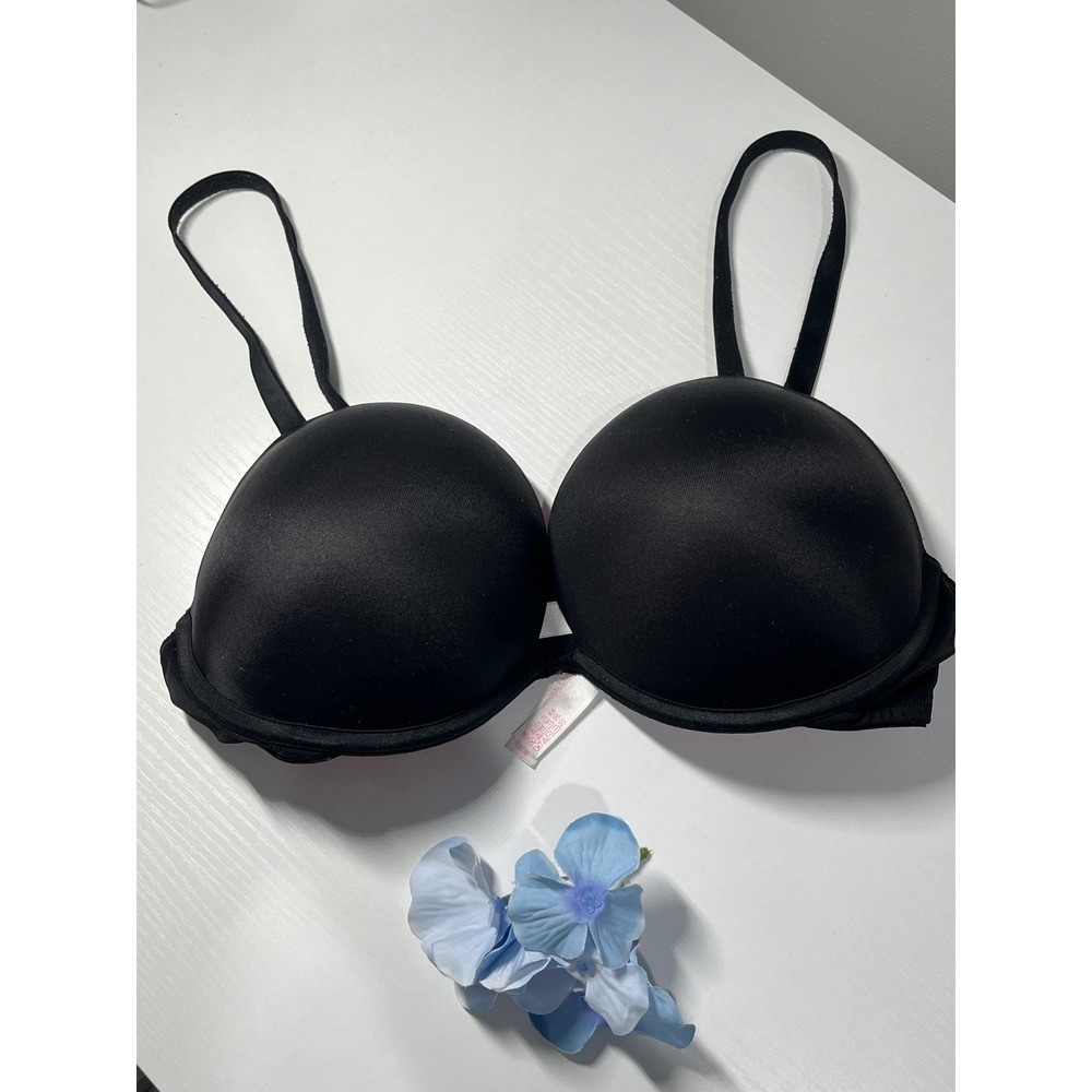 PINK by‎ Victoria's Secret Black Super Push Up Bra